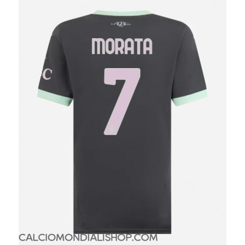 Maglie da calcio AC Milan Alvaro Morata #7 Terza Maglia Femminile 2024-25 Manica Corta